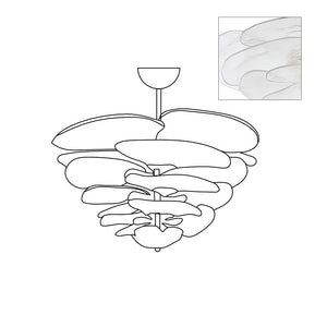 Petals Gold Murano Chandelier - Oasislives