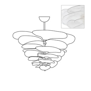 Petals Gold Murano Chandelier - Oasislives