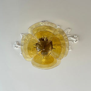 Petals Gold Murano Chandelier - Oasislives