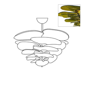 Petals Gold Murano Chandelier - Oasislives