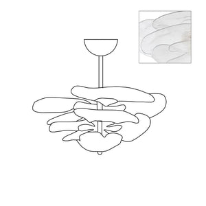Petals Gold Murano Chandelier - Oasislives