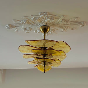 Petals Gold Murano Chandelier - Oasislives