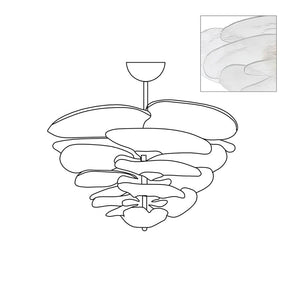 Petals Gold Murano Chandelier - Oasislives
