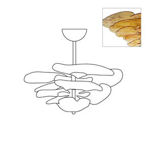 Petals Gold Murano Chandelier - Oasislives