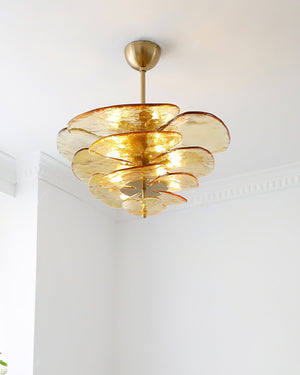 Petals Gold Murano Chandelier - Oasislives