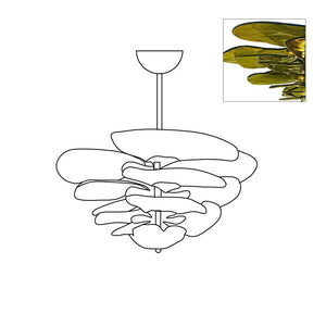 Petals Gold Murano Chandelier - Oasislives