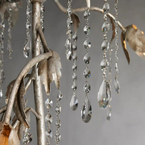 Gothic Viticcio Cascade Chandelier 34"H -Silver - Oasislives