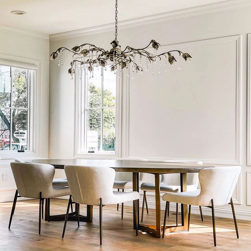 Gothic Viticcio Rectangular Chandelier 52 " 61" 71"- Silver