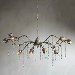 Gothic Viticcio Rectangular Chandelier 52 " 61" 71"- Silver - Oasislives