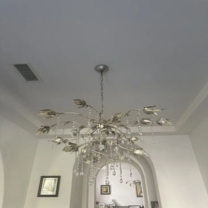 Gothic Viticcio Round Chandelier 40"-Silver - Oasislives