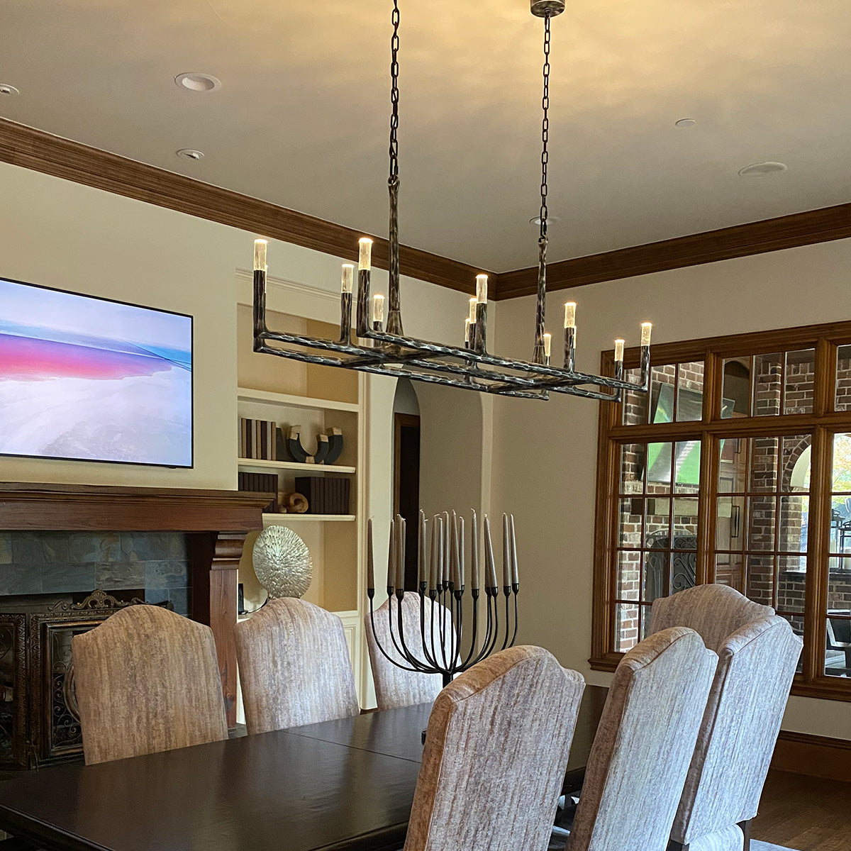 Thaddeas Forged Chandelier for Living Room, Dining Room