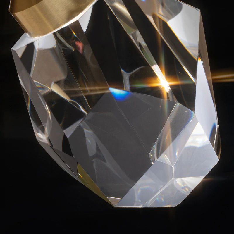 Irene Faceted Crystal Prisms Round Chandelier - Oasislives