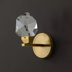 Irene Faceted Crystal Prisms Short Wall Sconce - Oasislives