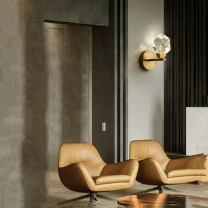 Irene Faceted Crystal Prisms Short Wall Sconce - Oasislives