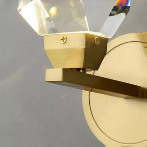 Irene Faceted Crystal Prisms Short Wall Sconce - Oasislives