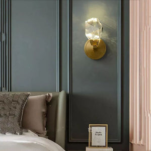 Irene Faceted Crystal Prisms Short Wall Sconce - Oasislives