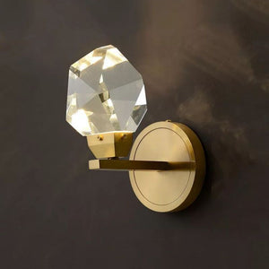 Irene Faceted Crystal Prisms Short Wall Sconce - Oasislives