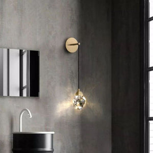 Irene Faceted Crystal Prisms Wall Sconce (Cord) - Oasislives