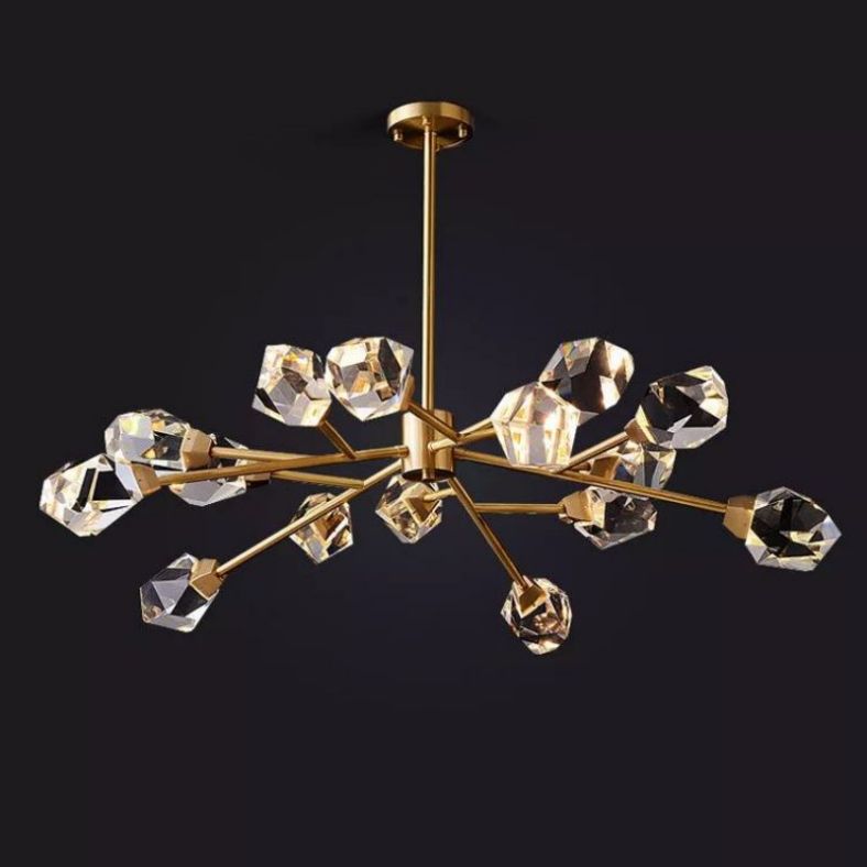 Irene Faceted Oval Chandelier For Living Room - Oasislives