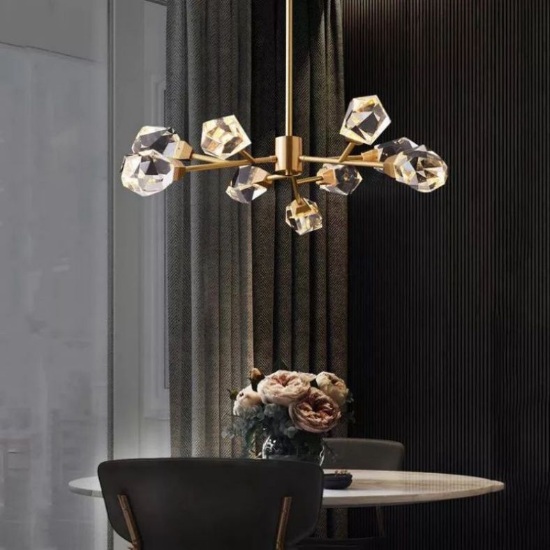 Irene Faceted Oval Chandelier For Living Room - Oasislives