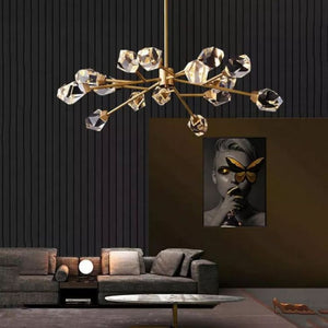 Irene Faceted Oval Chandelier For Living Room - Oasislives