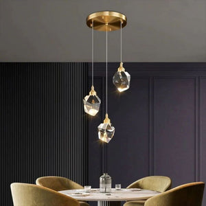 Irene Faceted Round Pendant For Dining Room - Oasislives