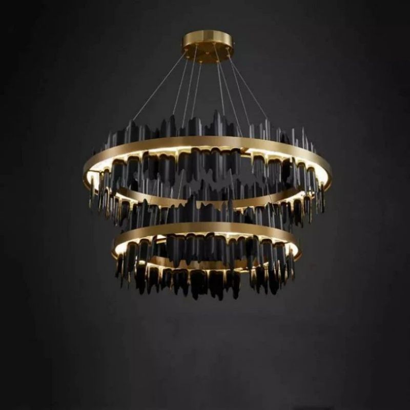 Elvira 2-Tier Modern Round Chandelier - Oasislives