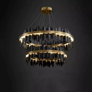 Elvira 2-Tier Modern Round Chandelier - Oasislives