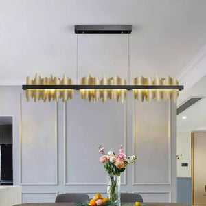 Elvira Modern Sculpture Linear Chandelier - Oasislives