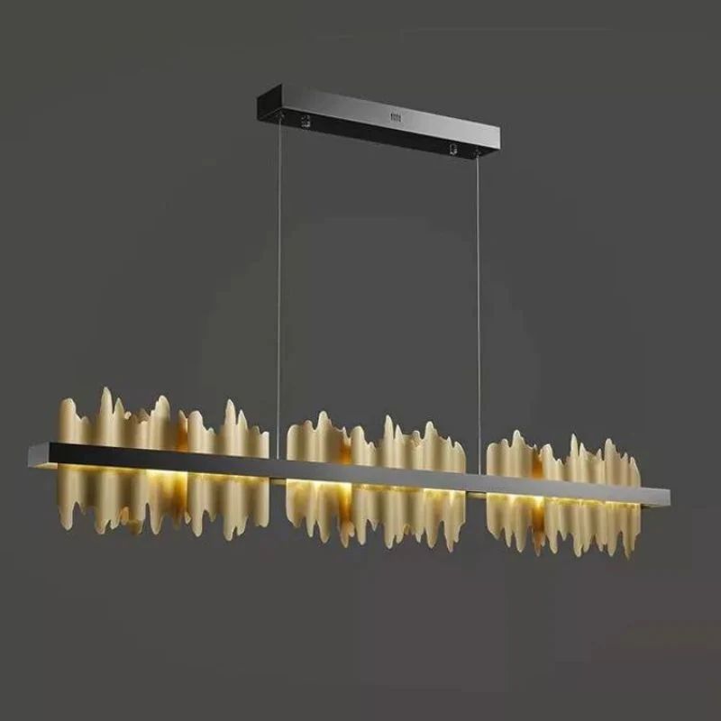 Elvira Modern Sculpture Linear Chandelier - Oasislives