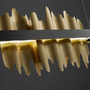 Elvira Modern Sculpture Linear Chandelier - Oasislives
