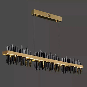 Elvira Modern Sculpture Linear Chandelier - Oasislives