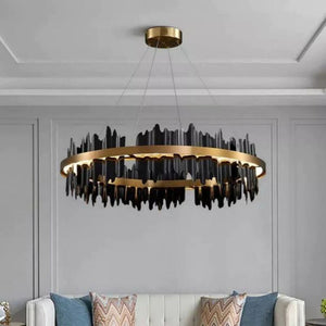 Elvira Modern Sculpture Round Chandelier - Oasislives