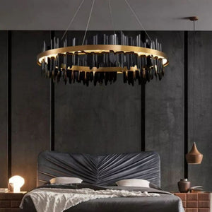 Elvira Modern Sculpture Round Chandelier - Oasislives