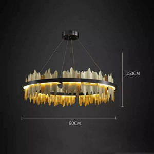 Elvira Modern Sculpture Round Chandelier - Oasislives