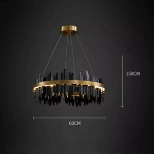 Elvira Modern Sculpture Round Chandelier - Oasislives