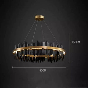 Elvira Modern Sculpture Round Chandelier - Oasislives