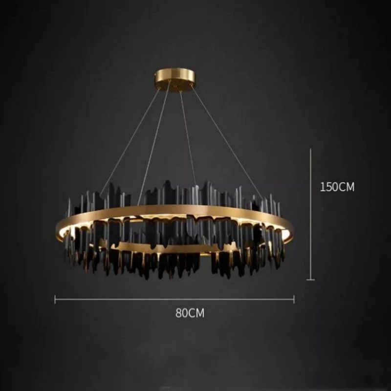 Elvira Modern Sculpture Round Chandelier - Oasislives