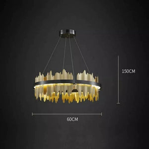 Elvira Modern Sculpture Round Chandelier - Oasislives