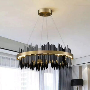 Elvira Modern Sculpture Round Chandelier - Oasislives
