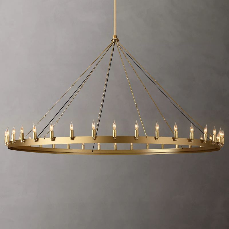Camino Vintage Candelabra Round Chandelier 73"