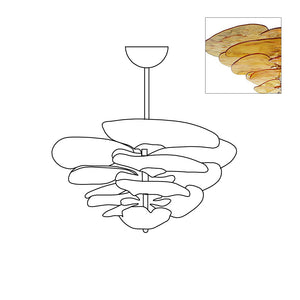 Petals Gold Murano Chandelier - Oasislives