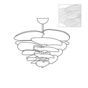 Petals Gold Murano Chandelier - Oasislives