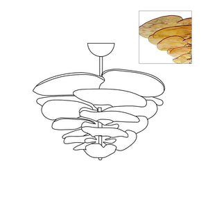 Petals Gold Murano Chandelier - Oasislives