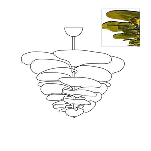 Petals Gold Murano Chandelier - Oasislives
