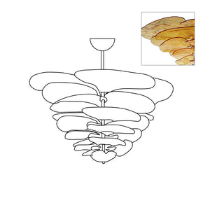 Petals Gold Murano Chandelier - Oasislives