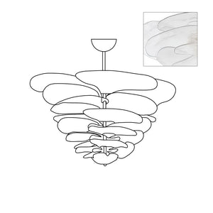 Petals Gold Murano Chandelier - Oasislives