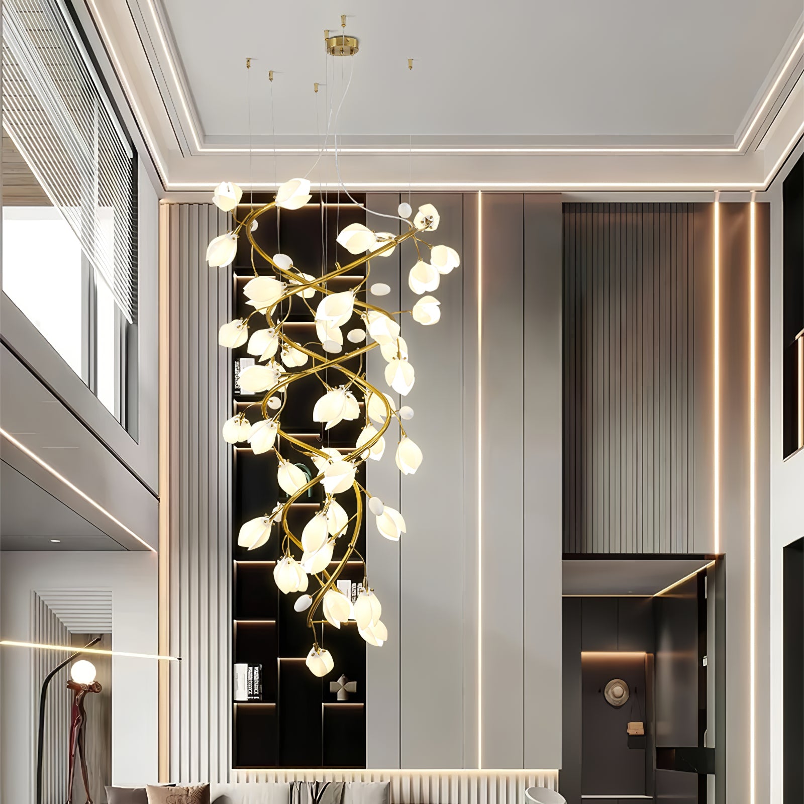 Lysandra Cascade Stairs Chandelier