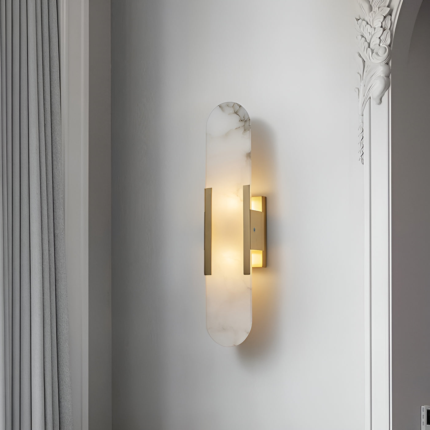 Milange Elongated Alabaster Wall Lamp
