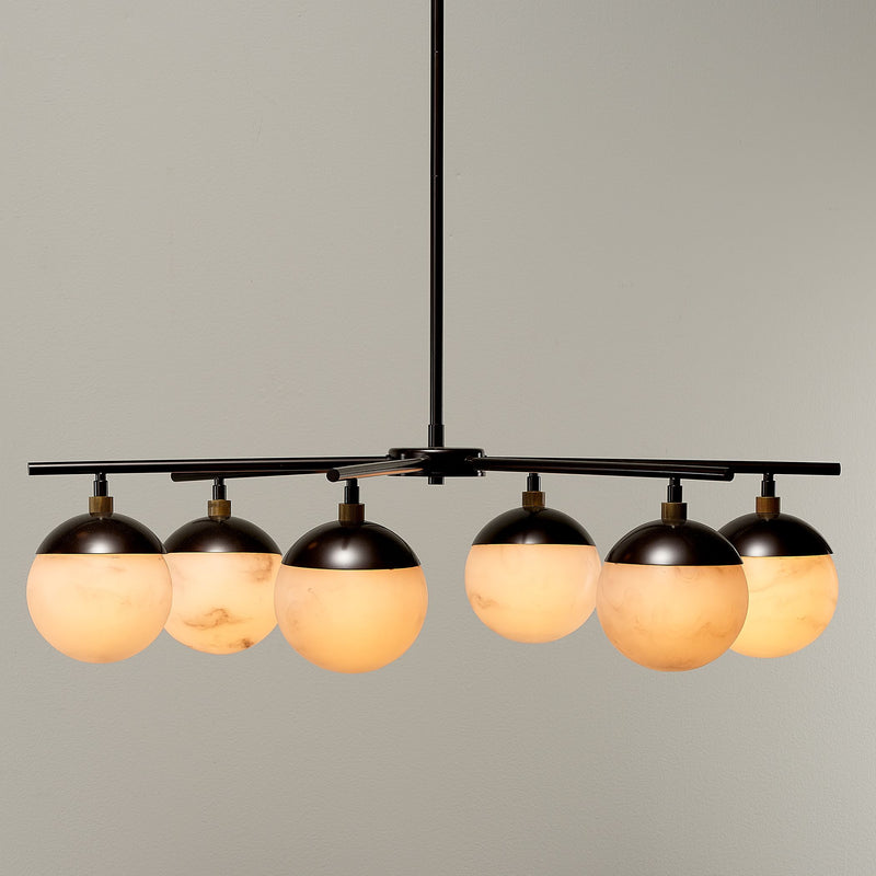 Metro Alabaster 6 Light Chandelier - Oasislives